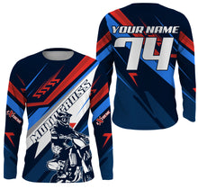 Load image into Gallery viewer, Extreme Motocross jersey personalized UPF30+ kid adult dirt bike racing long sleeves offroad Biker NMS1092