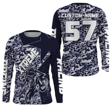 Load image into Gallery viewer, Camo Motocross jersey youth boys girls UPF30+ Motocross custom off-road racing motorcycle shirt PDT84