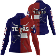 Load image into Gallery viewer, Texas Longhorn Women's cycling jersey bicycle gear with 3 pockets full zip UPF50+ MTB BMX clothes| SLC145