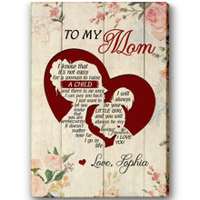 Load image into Gallery viewer, Personalized Mom Canvas - To My Mom Mother's Day Gift, Thoughtful Gift for Mom, I Love You Mom Keepsake| N2453