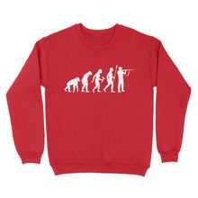Load image into Gallery viewer, Hunting evolution, hunting gift for men sweatshirt TAD02