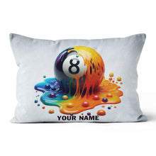 Load image into Gallery viewer, Custom Colorful Melting 8 Ball Pool Throw Pillows, Best Billiard Pillow Decor TDM0814