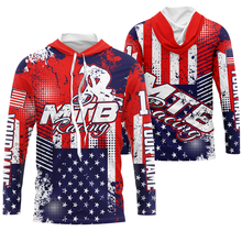 Load image into Gallery viewer, Custom American MTB jersey UPF30+ kid adult mountain biking shirt USA cycling gear bicycle clothes| SLC96