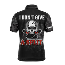 Load image into Gallery viewer, Skull Polo Bowling Shirt for Men Bowlers, Personalized Cool Bowling Jersey I Don't Give A Split NBP36