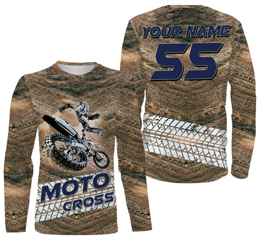Motocross Rider Personalized Long Sleeves, Hoodie, T-shirt, All Over Printed Motorcycle Off-road Dirt Racing Shirt| NMS300