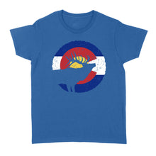 Load image into Gallery viewer, Colorado Elk Hunting Women's T-shirts,  CO State Flag Hunter - NQSD232