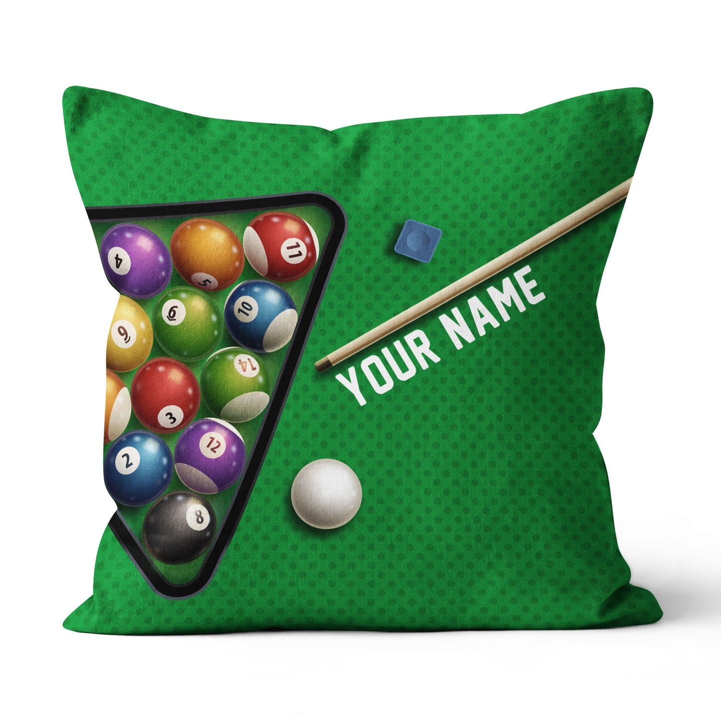 Personalized Green Billiard Table 3D Printed Throw Pillow Billiard Gifts TDM0780