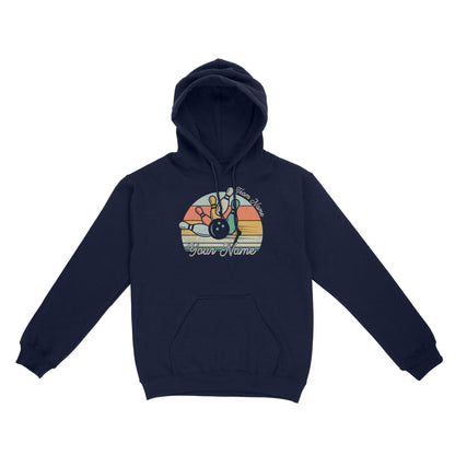 Custom Bowling Retro Shirt, Personalized Bowling Name Hoodie