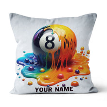 Load image into Gallery viewer, Custom Colorful Melting 8 Ball Pool Throw Pillows, Best Billiard Pillow Decor TDM0814