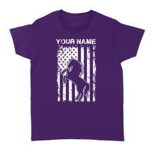 Load image into Gallery viewer, Personalized Horse American Flag, USA, Patriotic Cowgirl Equestrian shirts D02 NQS2773  - Standard Women's T-shirt