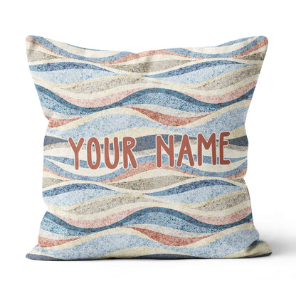 Rainbow Wavy Pattern Vintage Custom Pillow Personalized Pillow Gifts LDT1134