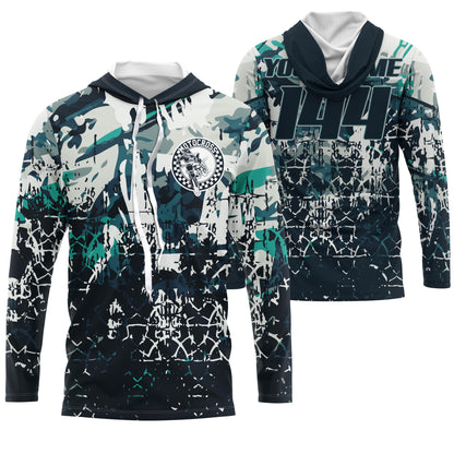 Custom motocross jersey blue camouflage kid men women UPF30+ MX racing dirt bike offroad motorcycle NMS985