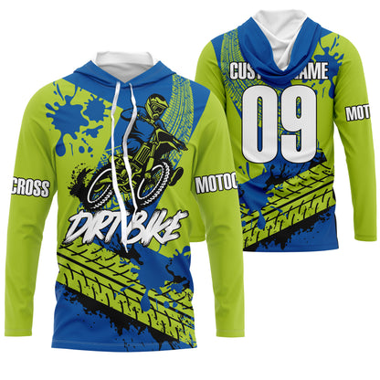 Motocross jersey personalized kid men women UV dirt bike youth green MX racing shirt motorcycle PDT110