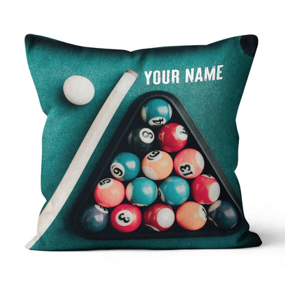 Personalized Billiard Balls Pillow Custom Throw Pillow Top Billiard Gift VHM0888