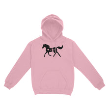 Load image into Gallery viewer, Customized name horse gifts for girls, Gift For Horse Owner, Horse Trainer Gift, Horse Lover Gift, Cowgirl, Riding Tee D06 NQS2682 - Standard Hoodie