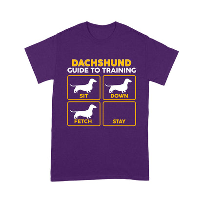 Dachshund Standard T-shirt | Funny Guide to Training dog - FSD2407D08