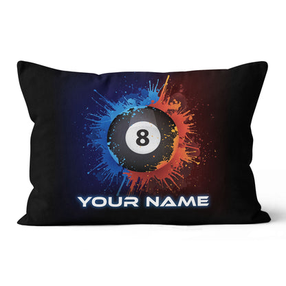 Personalized Water And Fire 8 Ball Billiard Pillow Custom Billiard Gifts VHM0830