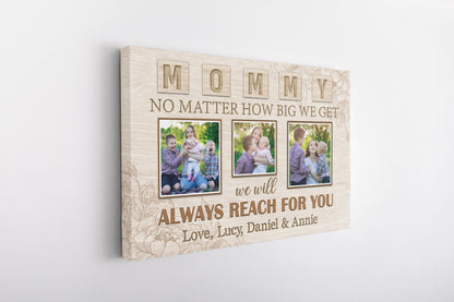 Personalized Mom Canvas - Mommy Photo Collage Mother's Day Gift, I Love You Mom Birthday Christmas Art| N2455