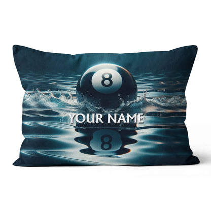 Personalized Water 8 Ball Billiard 3D Pillow, Best Throw Pillow Billiard VHM0894