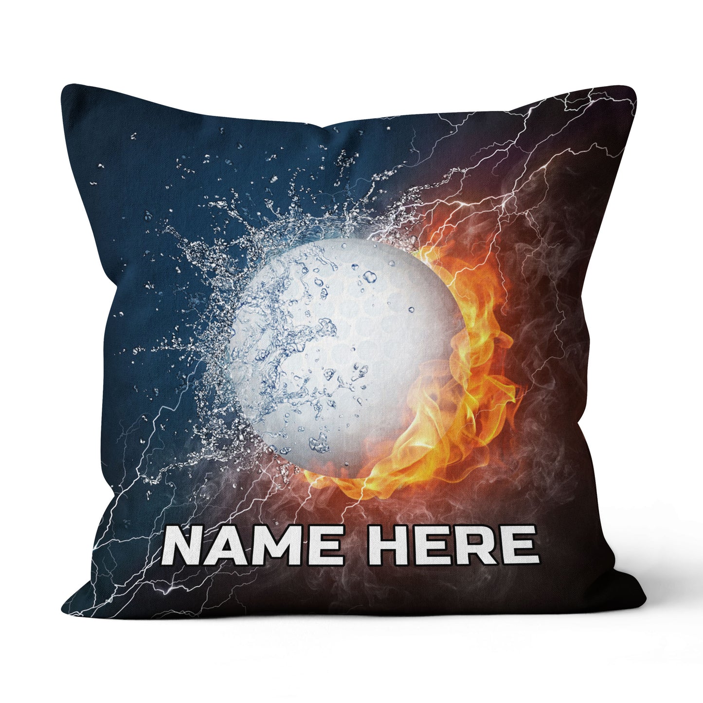 Fire And Water Golf Ball Custom Pillow Personalized Cool Golf Gifts LDT1202