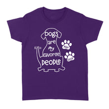 Load image into Gallery viewer, "Dogs are my favorite people" Custom Dog's Name Shirt for Dog lovers Standard Women's T-Shirt FSD2445D02