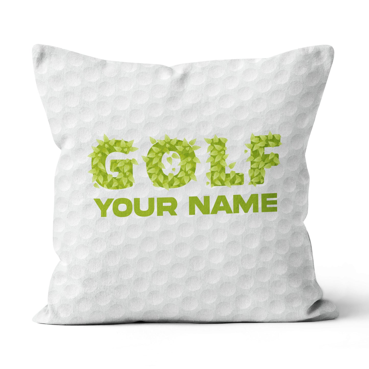 Green Grass Golf Ball Pattern Custom Throw Pillow Personalized Golf Gift LDT1140