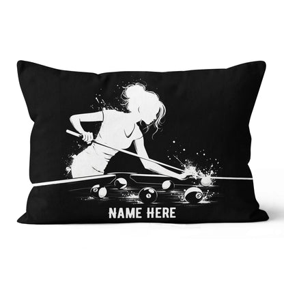 Funny Billiard Player Custom Black Pillows, Billiards Decorative Pillows TDM0830