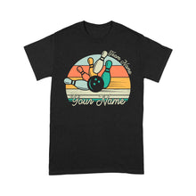 Load image into Gallery viewer, Custom Bowling Retro Shirt, Personalized Bowling Name T-Shirt