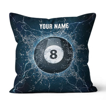 Load image into Gallery viewer, Personalized Water 8 Ball Billiard Pillow Custom Pillow Billiards Gifts VHM0891