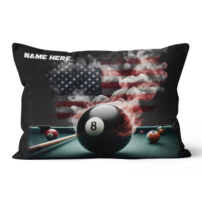 Customized Patriotic US Flag Billiard Pillows, 8 Ball Pool Throw Pillows TDM0841
