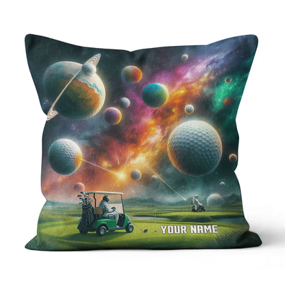 Golf Equipments In Space Custom Golf Pillow Personalized Golfing Gifts LDT1157