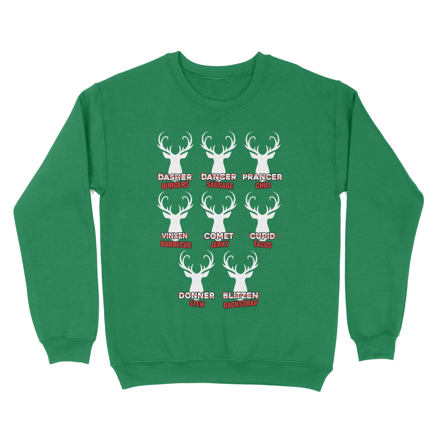 Funny Christmas Reindeer Hunter Shirt, Deer Hunter Gift D02 NQS2460 Standard Crew Neck Sweatshirt