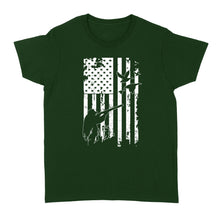 Load image into Gallery viewer, White American flag duck hunting legend hunter NQSD248 - Standard Women's T-shirt