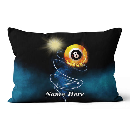 Personalized Billiard 8 Ball Flame Pillow, Funny Billiard Pillow Gifts TDM0882