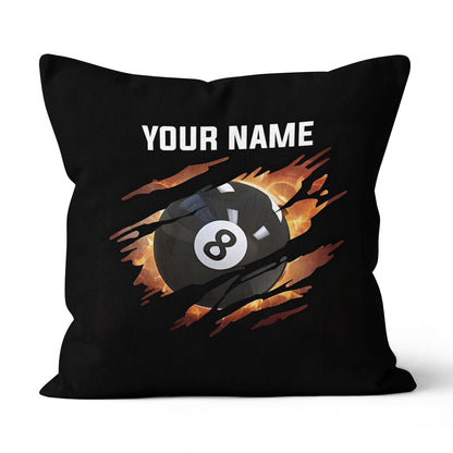8 Ball Pool Fire 3D Printed Billiard Pillow Custom Unique Throw Pillow TDM0744