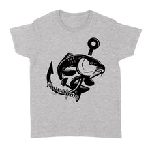 Load image into Gallery viewer, Carp fishing tattoos Customize name Women's T-shirt, personalized fishing gifts for fisherman - NQS1208
