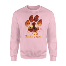 Load image into Gallery viewer, Custom dog's name dog paws mom autumn halloween personalized gift - Standard Crew Neck Sweatshirt