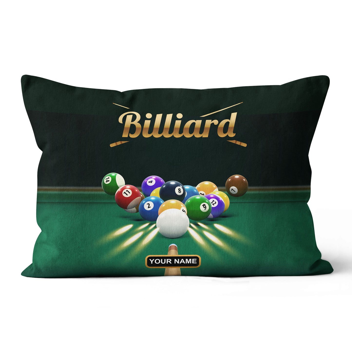 Personalized Name 3D Billiards Table Pool Game Pillow Best Throw Pillows TDM0767