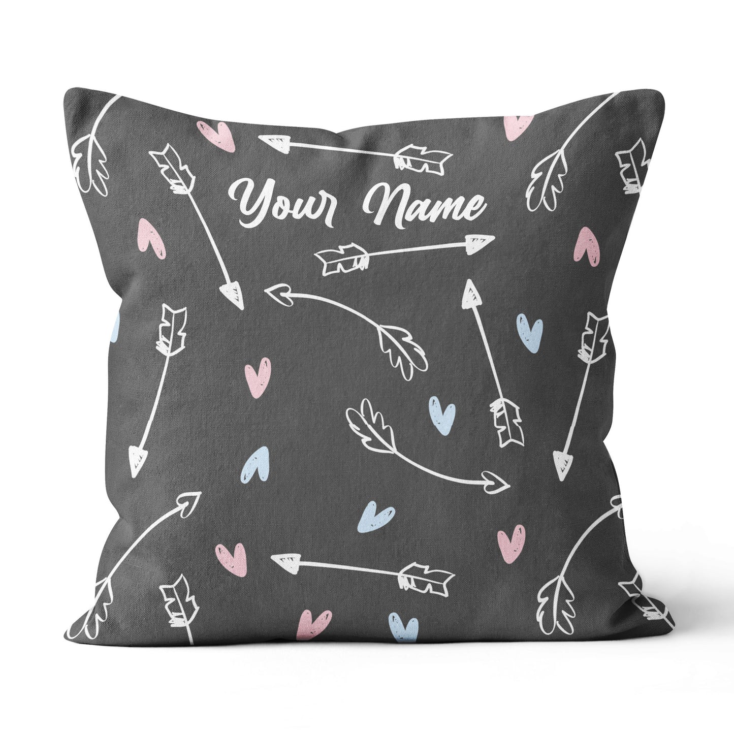 Personalized Archery Arrows And Hearts Throw Pillow Best Valentine Gifts TDM0784