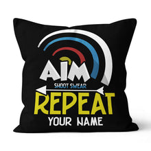 Load image into Gallery viewer, Aim Shoot Swear Repeat Archery Pillows Custom Throw Pillow Archery Gifts VHM0839
