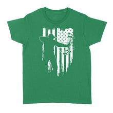 Load image into Gallery viewer, American flag bow hunting Shirts For Men Women Bow Hunter Women's T-shirt - NQSD252