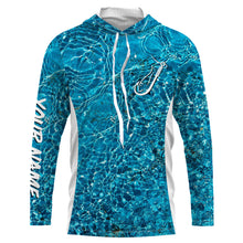 Load image into Gallery viewer, Sea camo Fishing Hook Custom UV Long Sleeve Fishing Shirts, tournament Fishing apparel TTN45