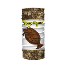 Load image into Gallery viewer, Flounder fishing camo custom name with funny Flounder angry ChipteeAmz's art UV protection shirts AT019