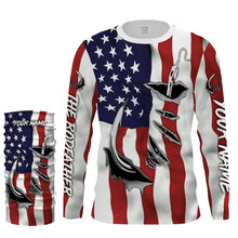 Load image into Gallery viewer, The rodfather Fish hook American Flag Shirts, Personalized father's day Fishing gifts - IPHW1167