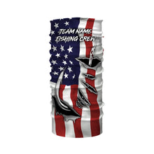 Load image into Gallery viewer, US Fishing Crew 3D Fish Hook American Flag Sun / UV protection quick dry customize name long sleeves shirts personalized Patriotic fishing apparel gift for Fishing team IPH1990