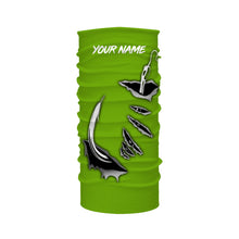 Load image into Gallery viewer, Fish hook Custom Green Long Sleeve performance Fishing Shirts Fishing jerseys - IPHW1366