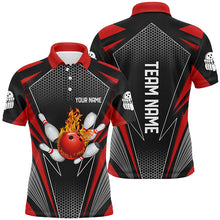 Load image into Gallery viewer, Custom Flame Bowling Team Jerseys Red Bowling Shirts For Men And Women Bowlers Outfits IPHW5497