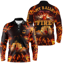 Load image into Gallery viewer, personalized bowling shirt for men – custom name design side view