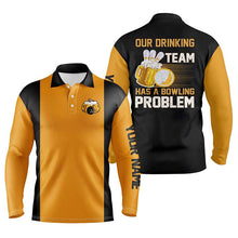 Load image into Gallery viewer, personalized bowling shirt for men – custom name design side view