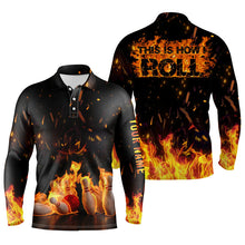 Load image into Gallery viewer, personalized bowling shirt for men – custom name design side view